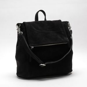 Free People Camilla Suede Convertible Backpack / Black